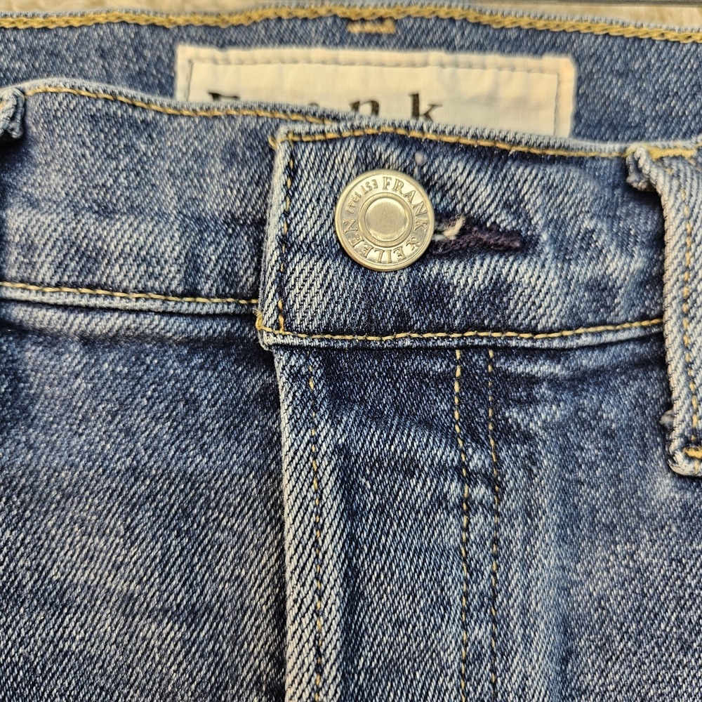 Frank & Eileen Cork Jeans Women 32 Slim Straight Raw Hem Medium Wash Denim - Picture 6 of 16